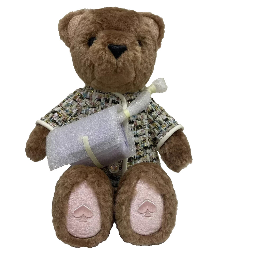 Kate Spade New York Katie Bear Tweed 3D Teddy Bear Crossbody Bag NWT - Picture 7 of 7
